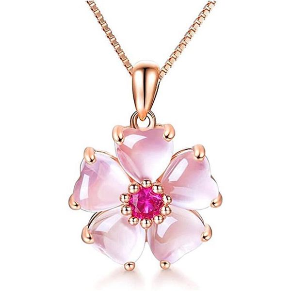 pendant necklaces blossom necklace for women flower chain pink crystal peach jewellery collier femme, Silver
pendant necklaces blossom necklace for women flower chain pink crystal peach jewellery collier femme, Silver