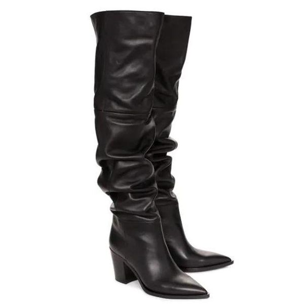 boots over-the-knee genuine leather square heels long thigh high winter women fashion design shoes ladies big size, Black
boots over-the-knee genuine leather square heels long thigh high winter women fashion design shoes ladies big size, Black