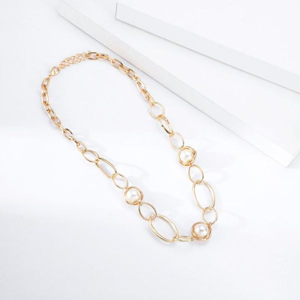 chains irregular circle pearl choker necklaces for women 2021 vintage geometric gold collar collier femme jewelry, Silver
chains irregular circle pearl choker necklaces for women 2021 vintage geometric gold collar collier femme jewelry, Silver