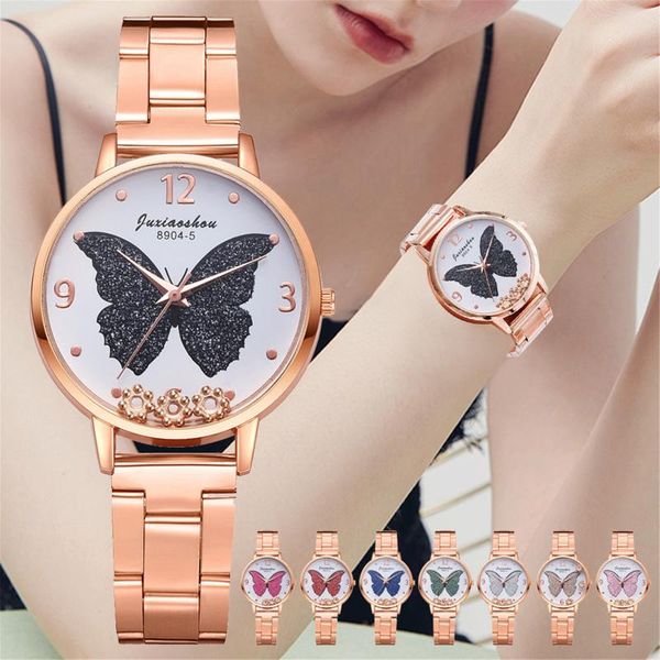 rose gold border watch women belt type butterfly watches women's bracelet clock relogio feminino montre femme wristwatches, Slivery;brown
rose gold border watch women belt type butterfly watches women's bracelet clock relogio feminino montre femme wristwatches, Slivery;brown