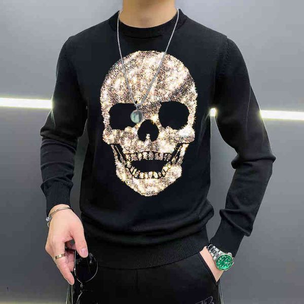 men's star skeleton dign long sved round neck sweater, popular tight xl winter, 2021, White;black
men's star skeleton dign long sved round neck sweater, popular tight xl winter, 2021, White;black