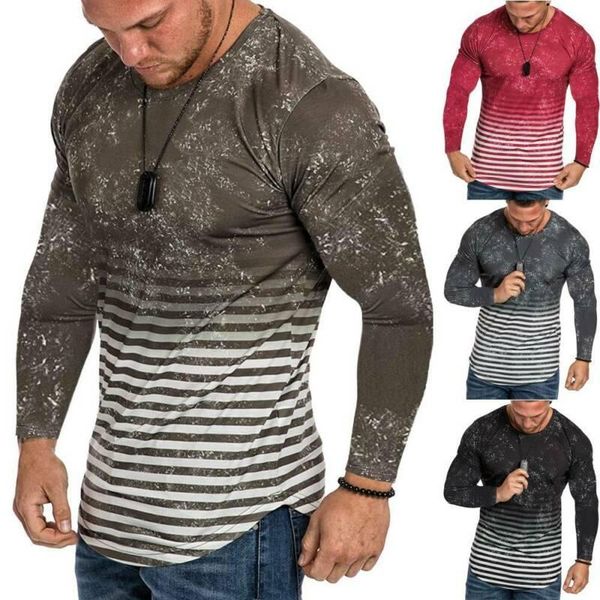 men's t-shirts men gradient striped long sleeve t-shirt sports casual skinny blouses tee, White;black
men's t-shirts men gradient striped long sleeve t-shirt sports casual skinny blouses tee, White;black