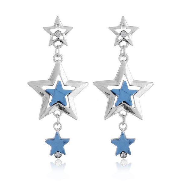 dangle & chandelier fashion blue pentagram earring for women silver color stone star long pendant korean style geometric earrings jewellery
dangle & chandelier fashion blue pentagram earring for women silver color stone star long pendant korean style geometric earrings jewellery