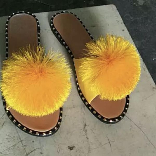 summer women flat sandals open toe slippers outdoor beach shoes cute hair ball fashion plus size 43, Black
summer women flat sandals open toe slippers outdoor beach shoes cute hair ball fashion plus size 43, Black