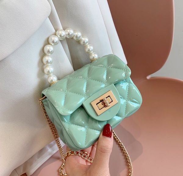 small jelly bag 2021 summer female handbag trendy fashion chain shoulder bags pearl texture pearls portable candy color mini purse jellys
small jelly bag 2021 summer female handbag trendy fashion chain shoulder bags pearl texture pearls portable candy color mini purse jellys
