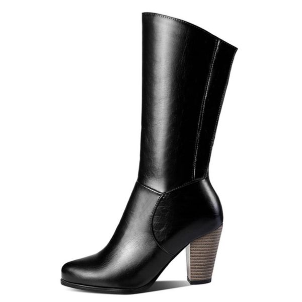 boots autumn winter mid-calf women fashion high heels white pu leather female designer warm shoes ladies big size 48, Black
boots autumn winter mid-calf women fashion high heels white pu leather female designer warm shoes ladies big size 48, Black