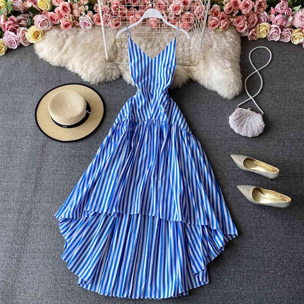 beach summer holiday slim v neck sleeveless plus size spaghetti strap blue striped irregular dress women casual vestido 210429, Black;gray
beach summer holiday slim v neck sleeveless plus size spaghetti strap blue striped irregular dress women casual vestido 210429, Black;gray