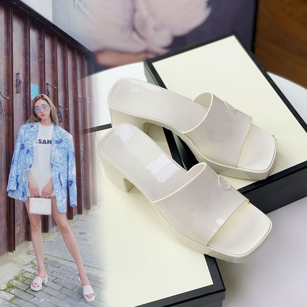 slippers sandals 2021 new spring jelly shoes thick heel candy colored sandals square head rubber shoes high heel slippers waterproof water s, Black
slippers sandals 2021 new spring jelly shoes thick heel candy colored sandals square head rubber shoes high heel slippers waterproof water s, Black