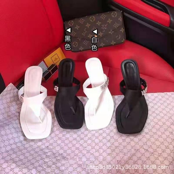 slippers rhinestone letter mid heel sandals 2021 summer thin clip toe for women, Black
slippers rhinestone letter mid heel sandals 2021 summer thin clip toe for women, Black