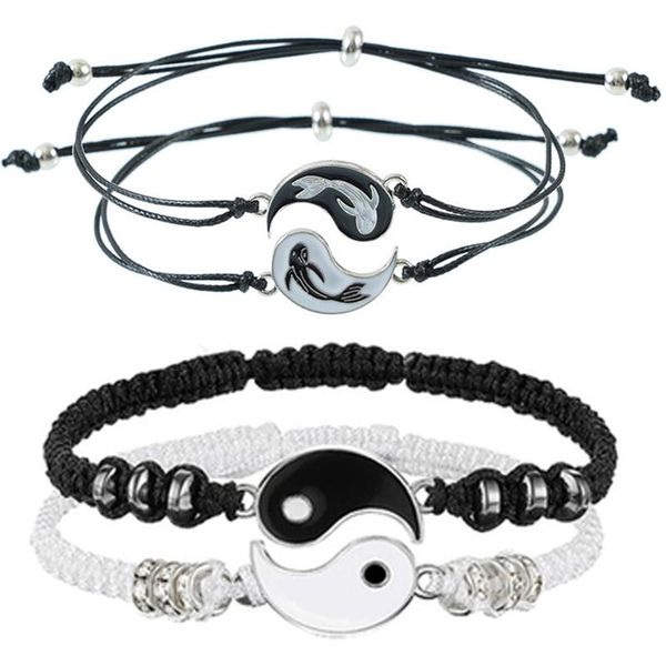 charm bracelets 2pcs couple yin yang fish for women men lover bracelet adjustable rope chain friend friendship jewelry, Golden;silver
charm bracelets 2pcs couple yin yang fish for women men lover bracelet adjustable rope chain friend friendship jewelry, Golden;silver