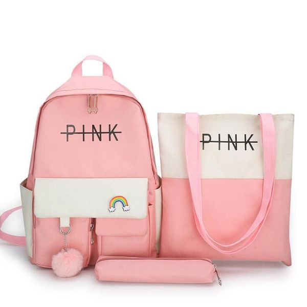 backpack 3pcs/set rainbow canvas women school bags for teenager girl travel lapstudent book bag
backpack 3pcs/set rainbow canvas women school bags for teenager girl travel lapstudent book bag