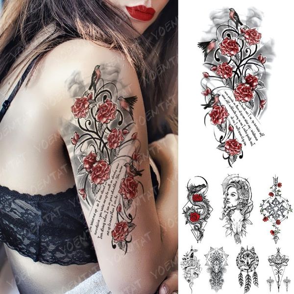 temporary tattoos waterproof tattoo sticker red rose bird poem flash dragon snake sword body art arm fake tatoo women men
temporary tattoos waterproof tattoo sticker red rose bird poem flash dragon snake sword body art arm fake tatoo women men
