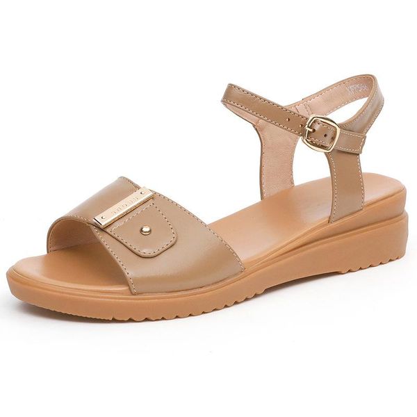 fashion summer women sandals genuine leather shoes woman casual flat soft bottom non-slip, Black
fashion summer women sandals genuine leather shoes woman casual flat soft bottom non-slip, Black