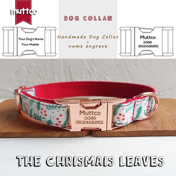 dog collars & leashes muttco individual customized pet supplies the christmais leaves resistance to bite collar leash puppy accessory 5 size
dog collars & leashes muttco individual customized pet supplies the christmais leaves resistance to bite collar leash puppy accessory 5 size