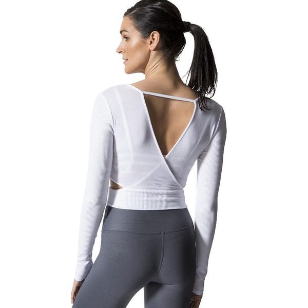 yoga outfit fitness crop women long sleeve casual shirts nylon white v neck stretch running jogging workout sportswear gym clothes
yoga outfit fitness crop women long sleeve casual shirts nylon white v neck stretch running jogging workout sportswear gym clothes
