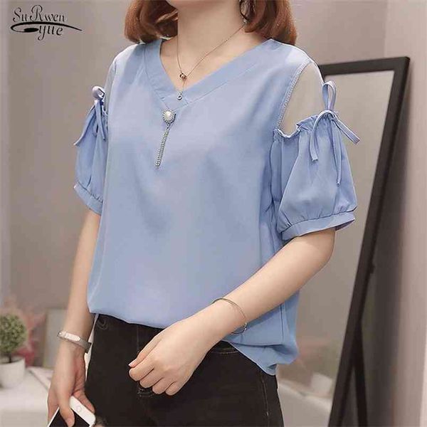 blusas summer lace chiffon blouse short sleeve v-neck plus size solid shirts casual chic women clothing 9987 210421, White
blusas summer lace chiffon blouse short sleeve v-neck plus size solid shirts casual chic women clothing 9987 210421, White