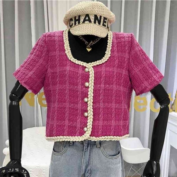korean chic plaid jacket women summer v neck single breasted short coats femme fashion casual slim office lady casaco feminino 210514, Black;brown
korean chic plaid jacket women summer v neck single breasted short coats femme fashion casual slim office lady casaco feminino 210514, Black;brown