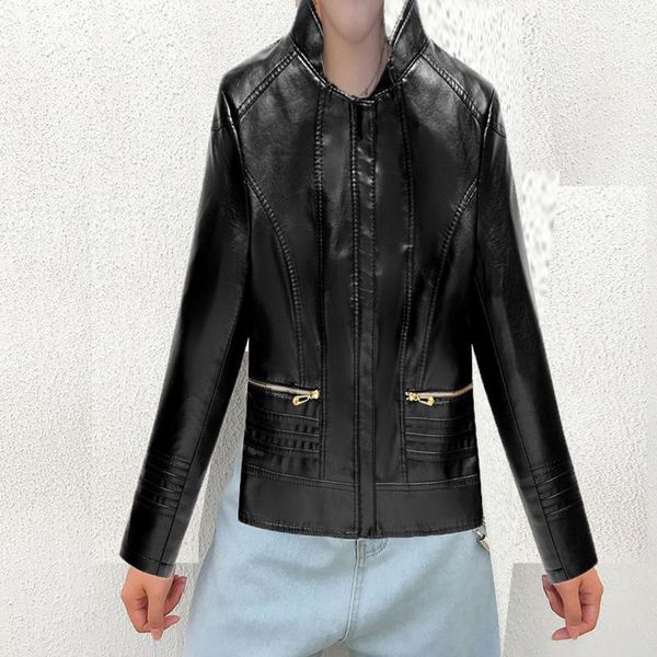 women's jackets plus size oversized slim faux pu leather jacket turtleneck zipper pocket solid red black camo coat women windbreaker el, Black;brown
women's jackets plus size oversized slim faux pu leather jacket turtleneck zipper pocket solid red black camo coat women windbreaker el, Black;brown