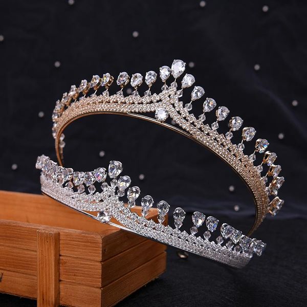 hair clips & barrettes fashion baroque luxury zircon crown tiaras gold headband bride headdress wedding jewelry headpeice for women accessor, Golden;silver
hair clips & barrettes fashion baroque luxury zircon crown tiaras gold headband bride headdress wedding jewelry headpeice for women accessor, Golden;silver