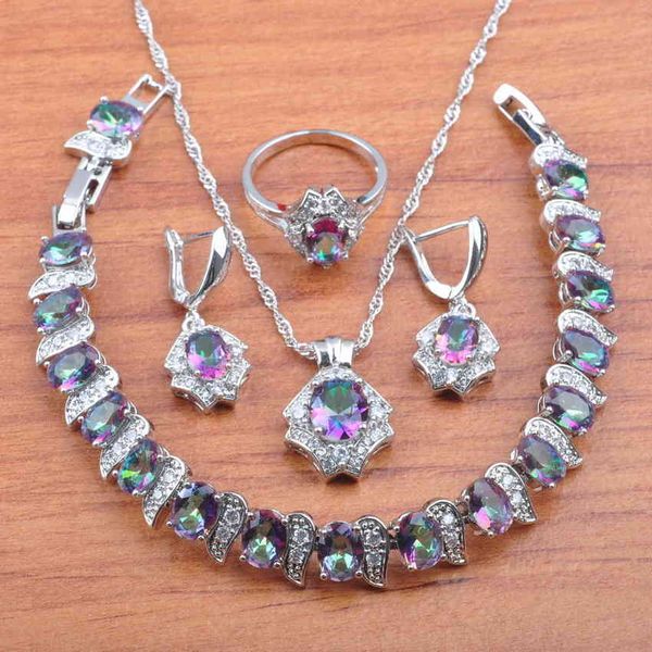 silver color rainbow zirconia jewelry for women wedding crystal earrings necklace pendant rings bracelet set 2020 js0579
silver color rainbow zirconia jewelry for women wedding crystal earrings necklace pendant rings bracelet set 2020 js0579