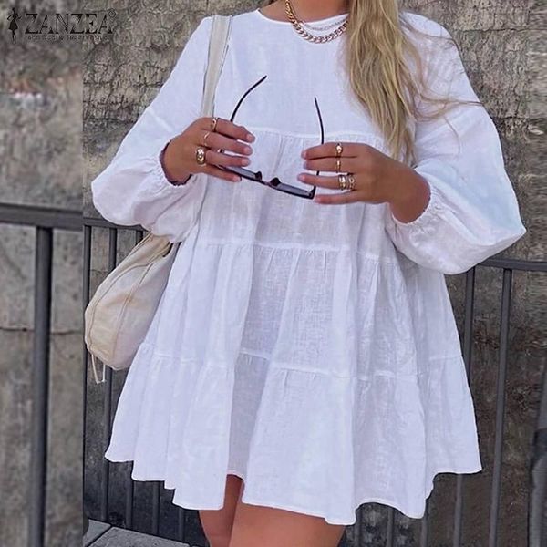 women's blouses & shirts women casual o neck full puff sleeve shirt summer ruffle office long blouse solid ol chemise oversized femal, White
women's blouses & shirts women casual o neck full puff sleeve shirt summer ruffle office long blouse solid ol chemise oversized femal, White