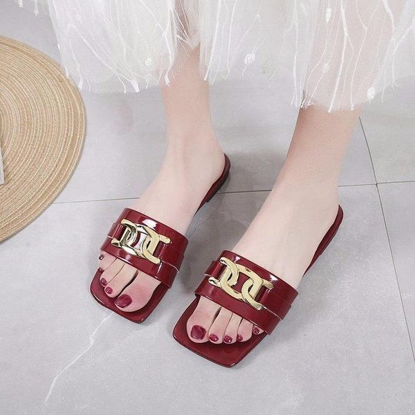 slippers ladies summer transparent sandals and fashion metal buckle flip flops leisure vacation shoes woman, Black
slippers ladies summer transparent sandals and fashion metal buckle flip flops leisure vacation shoes woman, Black