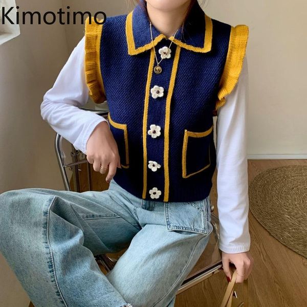 women's vests kimotimo sweet sweater vest women 2021 autumn vintage design outwear waistcoat french all-match cropped cardigan, Black;white
women's vests kimotimo sweet sweater vest women 2021 autumn vintage design outwear waistcoat french all-match cropped cardigan, Black;white