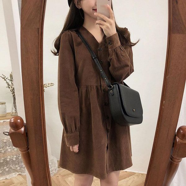 casual dresses cute sweet s women fashion long sleeve v neck vintage preppy style girls loose mini button shirt dress, Black;gray
casual dresses cute sweet s women fashion long sleeve v neck vintage preppy style girls loose mini button shirt dress, Black;gray