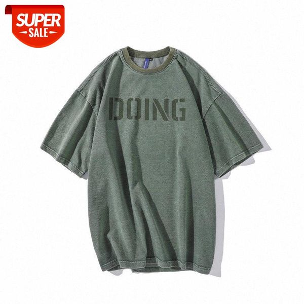 summer t-shirt letter printing washed tie-dye solid color round neck pullover short sleeve men #k529, White;black
summer t-shirt letter printing washed tie-dye solid color round neck pullover short sleeve men #k529, White;black