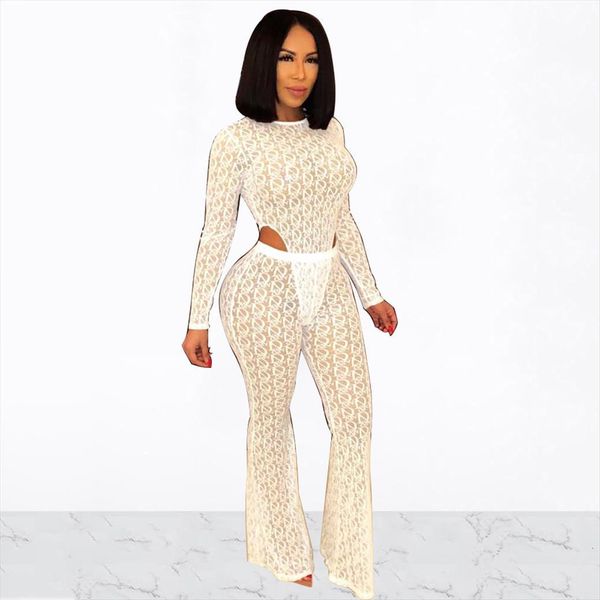 lace hollow out transparent womens pants bodysuit and flare long elastic 2 piece set slim bodycon clubwear party outfits, White
lace hollow out transparent womens pants bodysuit and flare long elastic 2 piece set slim bodycon clubwear party outfits, White