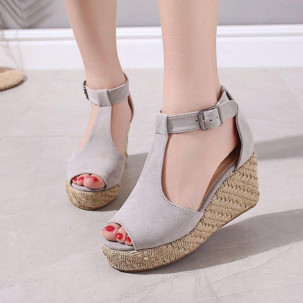 sandals big-size wedge heel sandal summer fish toe shoes high-heeled platform, Black
sandals big-size wedge heel sandal summer fish toe shoes high-heeled platform, Black