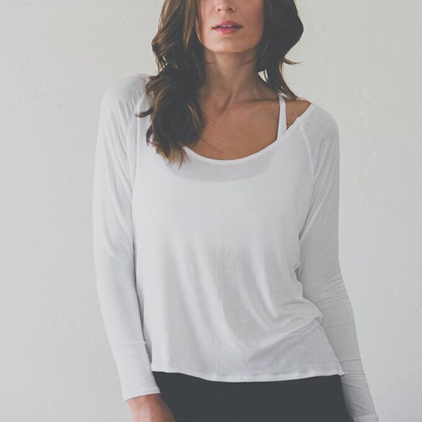 yoga outfits female v-neck workout gym fitness long sleeve casual breathable women beautiful back sport shirts sy06, White;red
yoga outfits female v-neck workout gym fitness long sleeve casual breathable women beautiful back sport shirts sy06, White;red