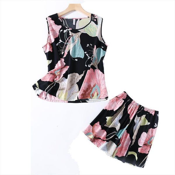 plus size 4xl 5xl cotton women sleepwear pajamas sleeveless vest shorts 2pcs sleep suit artificial loose summer home wear, Black;red
plus size 4xl 5xl cotton women sleepwear pajamas sleeveless vest shorts 2pcs sleep suit artificial loose summer home wear, Black;red