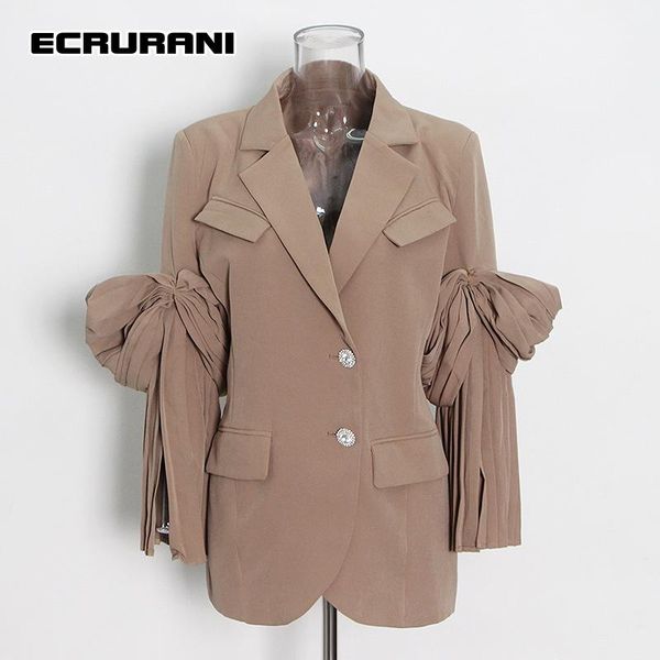 women's suits & blazers ecrurani elegant black for females notched long sleeve dual pocket patchwork casual blazer 2021 autumn clothing, White;black
women's suits & blazers ecrurani elegant black for females notched long sleeve dual pocket patchwork casual blazer 2021 autumn clothing, White;black