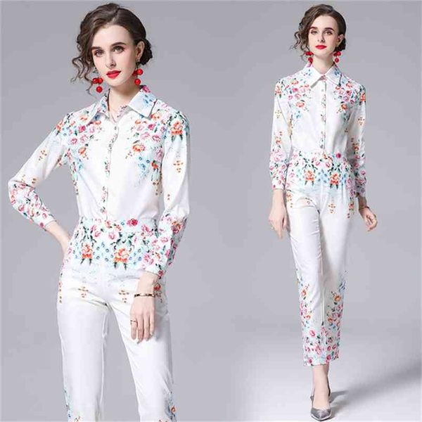 spring fashion designer 2 piece set women elegant office ol lady flower print blouse + pencil pants outfits 210519, White
spring fashion designer 2 piece set women elegant office ol lady flower print blouse + pencil pants outfits 210519, White