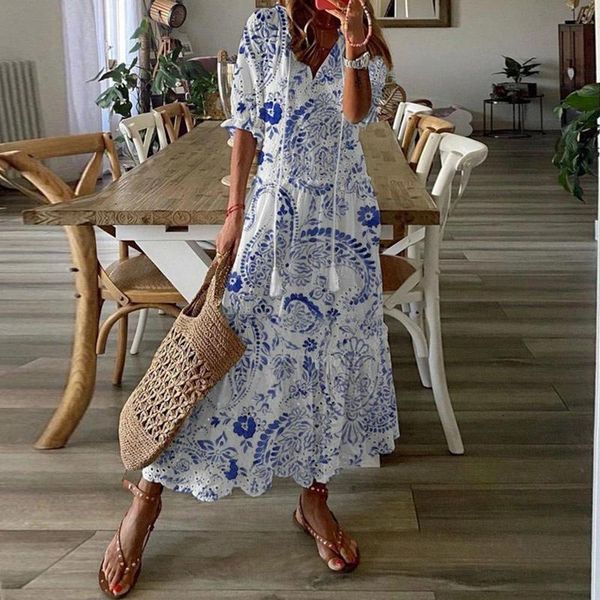 casual dresses v-neck short sleeve beach long printed embroidery dress, Black;gray
casual dresses v-neck short sleeve beach long printed embroidery dress, Black;gray