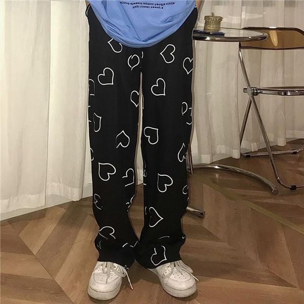 harajuku sports gothic heart women capris print sweatpants oversize high waist loose casual punk y2k trousers female clothing, Black;white
harajuku sports gothic heart women capris print sweatpants oversize high waist loose casual punk y2k trousers female clothing, Black;white