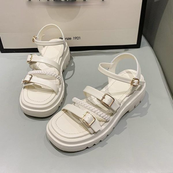sandals designer women thick sport beach shoes flat slippers buckle roman walking chaussure femme, Black
sandals designer women thick sport beach shoes flat slippers buckle roman walking chaussure femme, Black