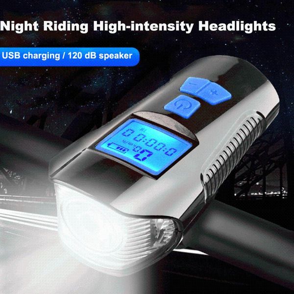 charging waterproof bicycle light night riding high brightness bike headlights with trumpet tachometer lcd display lights
charging waterproof bicycle light night riding high brightness bike headlights with trumpet tachometer lcd display lights