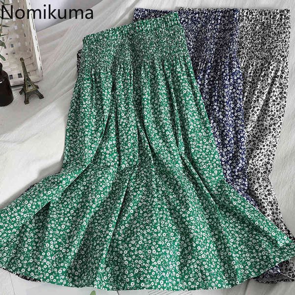 nomikuma stretch high waist skirt women korean style floral printed a line mid calf skirts female summer faldas mujer 210514, Black
nomikuma stretch high waist skirt women korean style floral printed a line mid calf skirts female summer faldas mujer 210514, Black