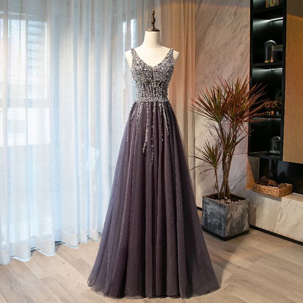 2021 evening dresses latest shining beading sequins pleats tulle prom gowns, Black;red
2021 evening dresses latest shining beading sequins pleats tulle prom gowns, Black;red