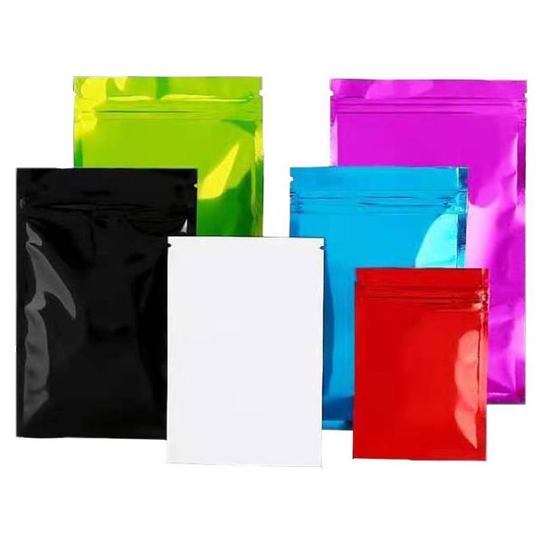 gift wrap 100pcs colorful glossy aluminum mylar foil bag self grip seal tear notch resealable reusable snack candy pouches
gift wrap 100pcs colorful glossy aluminum mylar foil bag self grip seal tear notch resealable reusable snack candy pouches