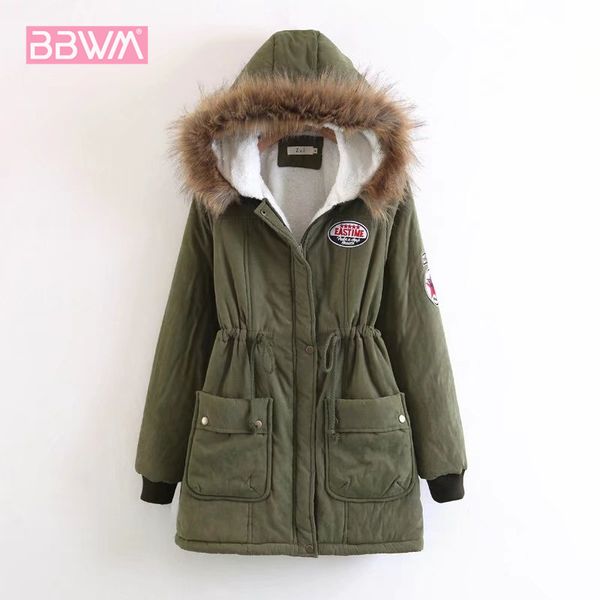 elegant women's autumn hooded korean version of the solid color large fur collar waist thin thick coat cotton clothing 210507, Black
elegant women's autumn hooded korean version of the solid color large fur collar waist thin thick coat cotton clothing 210507, Black