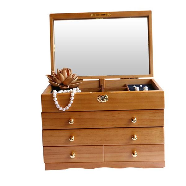 jewelry pouches, bags 4 layers luxury fashion women wooden jewlery box brown color portable storage organizer 200806-23, Pink;blue
jewelry pouches, bags 4 layers luxury fashion women wooden jewlery box brown color portable storage organizer 200806-23, Pink;blue