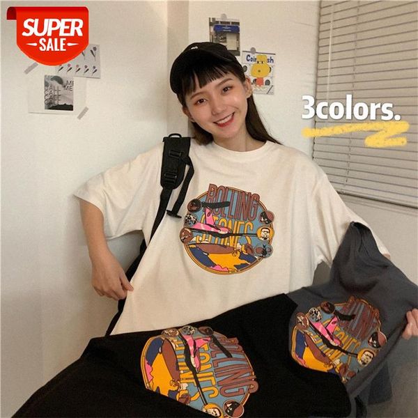 european goods large version short-sleeved t-shirt women's korean of the new loose size student half-sleeved mschf clothes #eq3g, White
european goods large version short-sleeved t-shirt women's korean of the new loose size student half-sleeved mschf clothes #eq3g, White