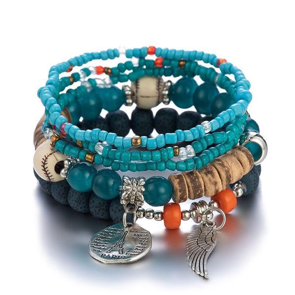 beaded, strands explosion style fashion color bohemian ethnic bracelet ladies multi-layer elastic rice bead jewelry, Black
beaded, strands explosion style fashion color bohemian ethnic bracelet ladies multi-layer elastic rice bead jewelry, Black