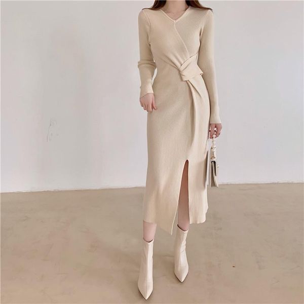 casual dresses female split knit dress evening party robe femme slim high waist office lady elegant vestidos woman social, Black;gray
casual dresses female split knit dress evening party robe femme slim high waist office lady elegant vestidos woman social, Black;gray