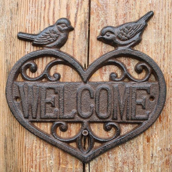 decorative objects & figurines rustic heart cast iron welcome signs plaques with two birds on european home garden wall decor metal hollow
decorative objects & figurines rustic heart cast iron welcome signs plaques with two birds on european home garden wall decor metal hollow