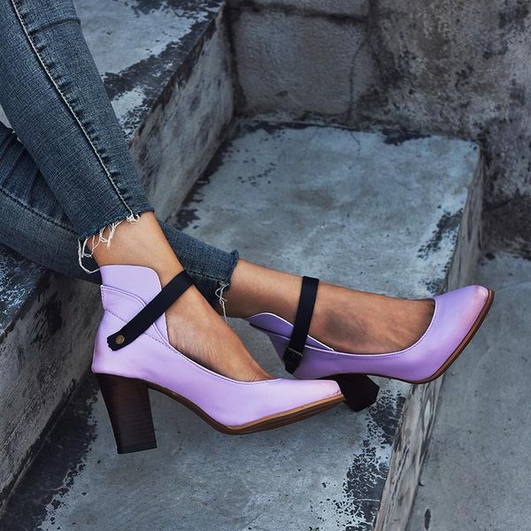 dress shoes goxpacer 2021 summer women pointed toe pu pumps square heels ankle strap buckle shallow band single back wrap, Black
dress shoes goxpacer 2021 summer women pointed toe pu pumps square heels ankle strap buckle shallow band single back wrap, Black