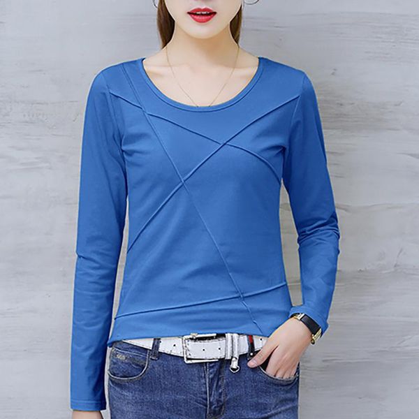 women's t-shirt 2021 ribbed sping fashion cotton tee shirt female autumn women o-neck loose woman tshirts long sleeve ladies black cozy, White
women's t-shirt 2021 ribbed sping fashion cotton tee shirt female autumn women o-neck loose woman tshirts long sleeve ladies black cozy, White